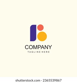 Letter B logo design element vector with modern style