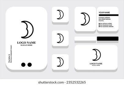el diseño del logotipo de la letra B forma una luna creciente para su marca y nombre de empresa