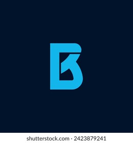 letter b logo design graphic template