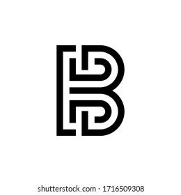 Letter B logo design icon template