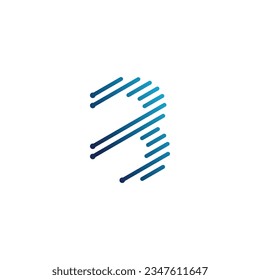 Letter B logo design icon vector for business or initials