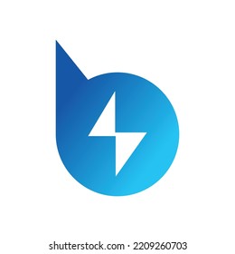 Diseño del logotipo de la letra B con símbolos eléctricos incluidos. Diseño de logotipos para empresas eléctricas