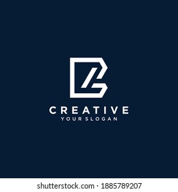 diseño de logotipo de letra b con conceptos y colores interesantes. Parte 5 del vector premium