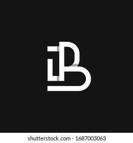 letter b logo design isolated in black background