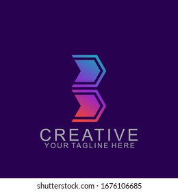 Letter b logo design with modern concept. Icon letter b vector illustration