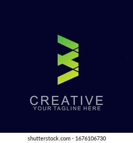 Diseño del logotipo de la letra b con concepto moderno. Letra de icono b ilustración vectorial