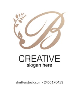 Letra b diseño de logotipo concepto simple Vector de Premium