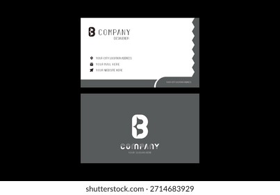 Letter B logo Design, With Simple Clean Professional Business Card