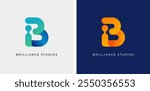 Letter B logo design. Tech, medical, colorful logo, element and illustration. Vector Concept design