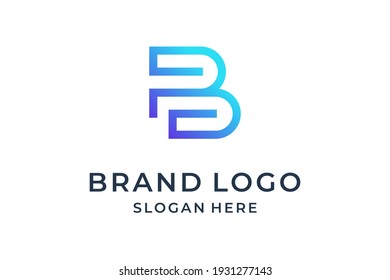 Tecnología de diseño de logotipo de letra B