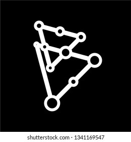 letter B logo design with techy style. logo template. editable vector