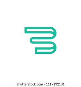 letter b logo design template