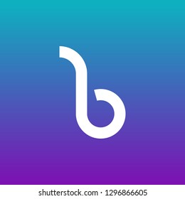 Letter B logo design template element. Minimal unique modern creative trendy business initial based icon logo. Vector illustration. Abstract template. Creative letter.