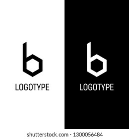 Letter B logo design template element. Minimal unique modern creative trendy business initial based icon logo. Vector illustration. Abstract template. Creative letter.
