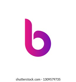 Letter B logo design template element. Minimal unique modern creative trendy business initial based icon logo. Vector illustration. Abstract template. Creative letter.