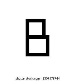 Letter B logo design template element. Minimal unique modern creative trendy business initial based icon logo. Vector illustration. Abstract template. Creative letter.