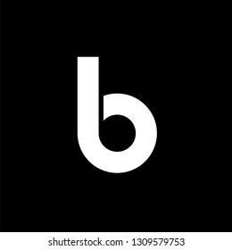 Letter B logo design template element. Minimal unique modern creative trendy business initial based icon logo. Vector illustration. Abstract template. Creative letter.