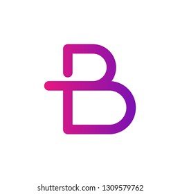 Letter B logo design template element. Minimal unique modern creative trendy business initial based icon logo. Vector illustration. Abstract template. Creative letter.