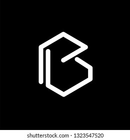Letter B logo design template element. Minimal unique modern creative trendy business initial based icon logo. Vector illustration. Abstract template. Creative letter.