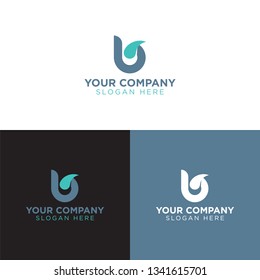 Letter B logo design template element. Minimal unique modern creative trendy business initial based icon logo. Vector illustration. Abstract template. Creative letter. 