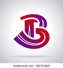 Plantilla de diseño del logotipo de la letra "B" para el nombre de la empresa