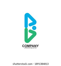 Letter B logo design template vector illustration
