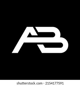 Letter A B logo design template
