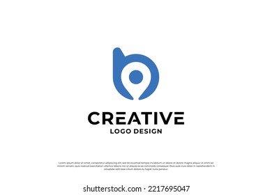 Plantilla de diseño del logotipo de la letra B. Símbolo del logotipo de letras iniciales creativas de B.