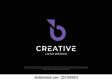 Letter B logo design template. Creative initial letters B logo symbol.