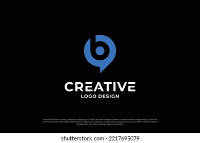 Letter B logo design template. Creative initial letters B logo symbol.