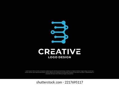 Plantilla de diseño del logotipo de la letra B. Símbolo del logotipo de letras iniciales creativas de B.