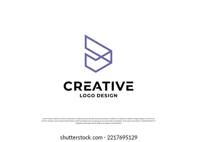 Letter B logo design template. Creative initial letters B logo symbol.