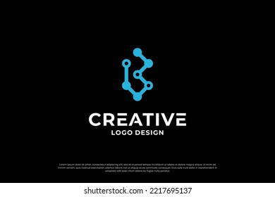 Letter B logo design template. Creative initial letters B logo symbol.