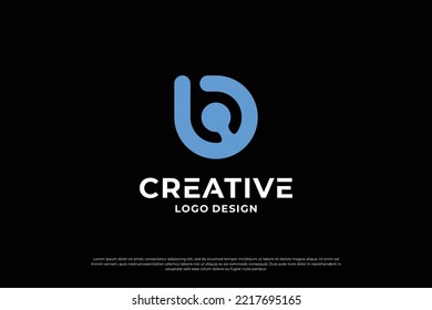 Letter B logo design template. Creative initial letters B logo symbol.