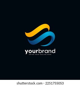 Letter b logo design template. This type of logo is simple, elegant, dynamic, modern professional and memorable