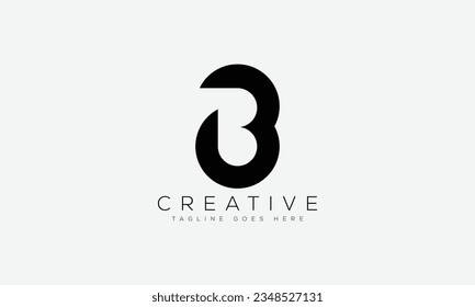 Ilustración vectorial de la plantilla de diseño del logotipo de la letra B.