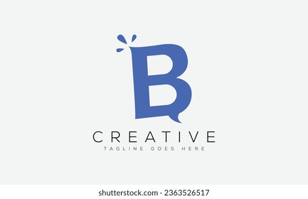 Ilustración vectorial de la plantilla de diseño del logotipo de la letra B.
