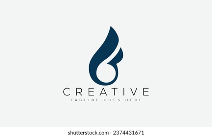 Logo-Design-Vorlage für Buchstaben B, Vektorgrafik