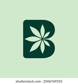 Ilustración vectorial de Plantilla de diseño de logotipo de letra B.