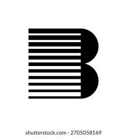 Logotipo de la letra B. Diseño de logo. Elementos de Plantilla. Logotipo abstracto geométrico