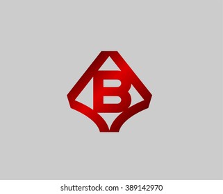 Letter B logo design template
