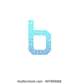 letter b logo design template logotype