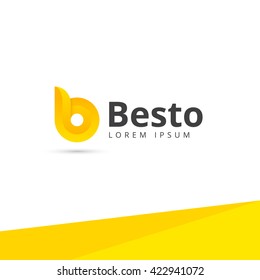 letter B logo design template