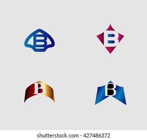 Letter B logo design template
