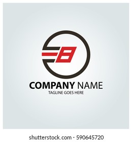 Letter B logo design template. Creative circle logo. Vector illustration