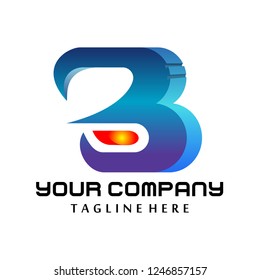 The letter B logo design that represents your company name, stands strong, uplifting, but cool.