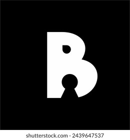 The letter B logo design is unique and simple.