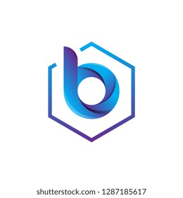 Letter B Logo design vector template. for business Technology Media Symbol or slogan Logotype concept icon trendy. - Vector