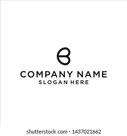 letter b logo design vector illustration template
