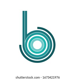 Logo de la letra B. B Vector de diseño con logotipo. B Logotipo. Logotipo del círculo B